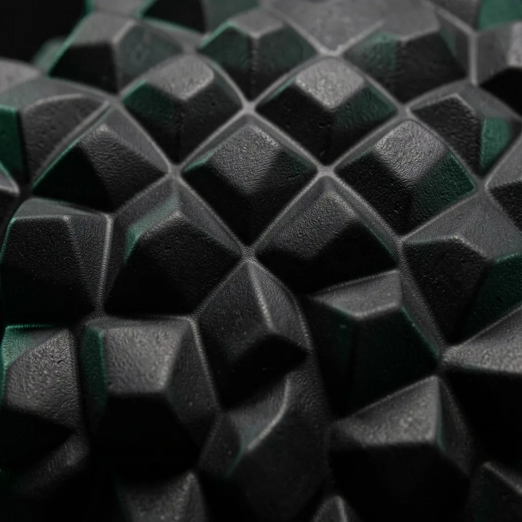 Macro detail of foam roller textured surface